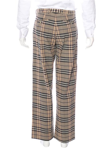 blue green plaid burberry pants|burberry nova check trousers men's.